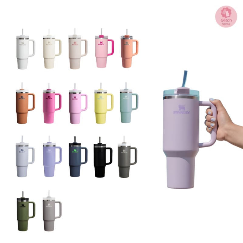 [韓国限定]スタンレー クエンチャーH2.0フローステート タンブラー /人気 /大容量/水筒/887ml,1183ml /ストロー付き/保冷/1L