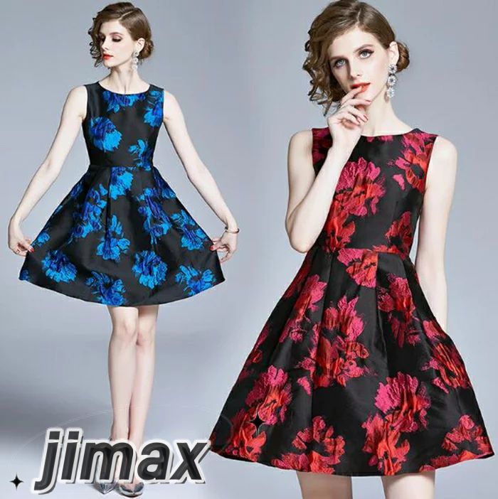 パーティードレス 結婚式 花柄 ワンピース フォーマルドレス お呼ばれ ドレス フォーマル 服 服装 ミセス ブライズメイド 大人 上品 20代30代40代 大きいサイズ 春 夏 秋 冬 パーティー