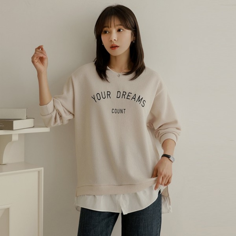 [Elysia] トーハレタリングフリルカラーTシャツ