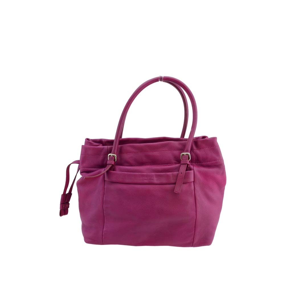 トートバッグ ロゴ ピンク ゴールド レディース 中古