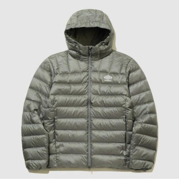パディング VQA UQ321CDJ95-GKA フェザーフレックス 軽量フード付きダウンジャケット グレー カーキ