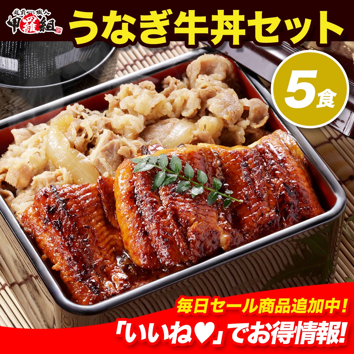 うなぎ牛丼セット 5人前 【2/20以降発送】うなぎ 鰻 ウナギ 牛丼 ぎゅうどん 牛肉 どんぶり スタミナ うな重 時短 海鮮 専門店 丑の日 土用 うなぎ蒲焼き ウナギ蒲焼 蒲焼