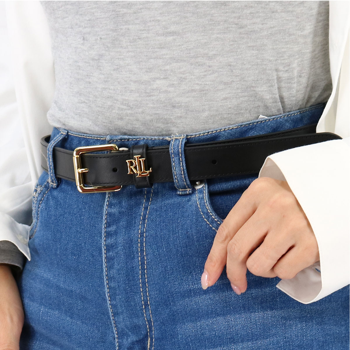 412968763 ナローベルト LGO KPPER 25 BELT SKINNY レザー ロゴ レディース ブランド