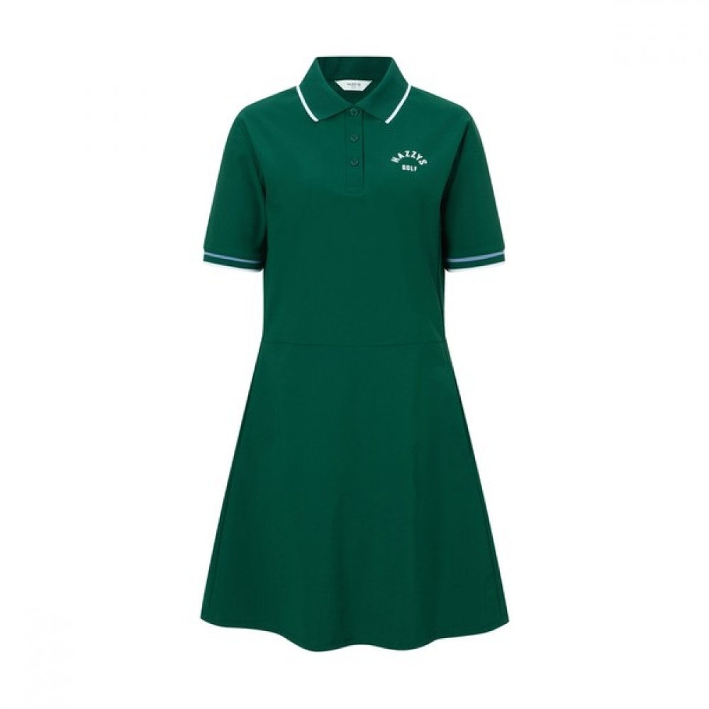 (ヘッジス) 24SS レターロゴストレッチドレス (グリーン) WWDR4B926E3