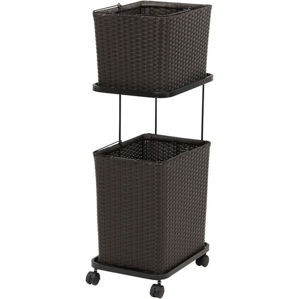 RAN-2427DBR ランドリーラック ダークブラウン メーカー直送