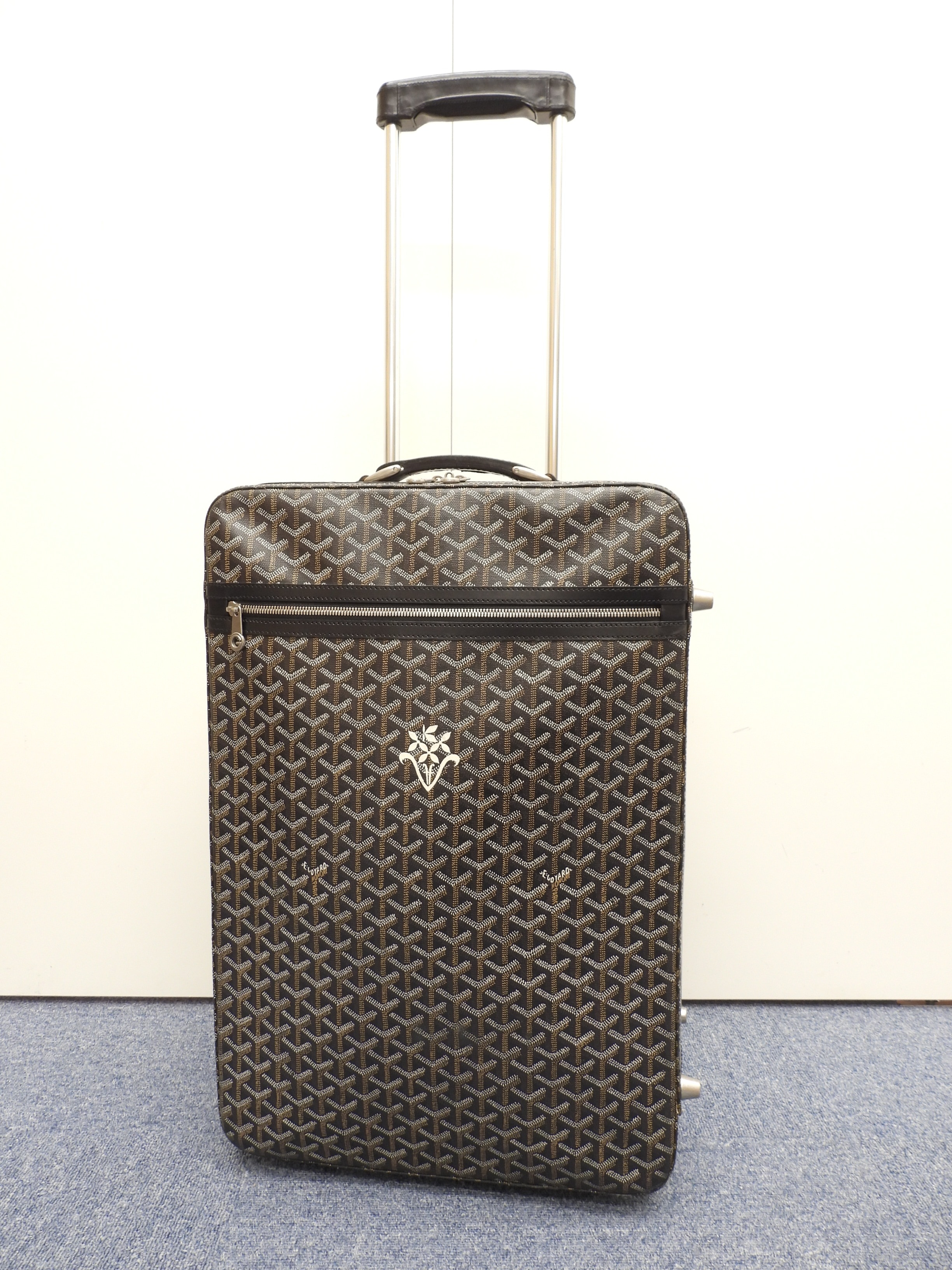 トロレ ヘリンボーン 黒黒 トロリーバッグ 旅行用キャリーバッグ@ 2