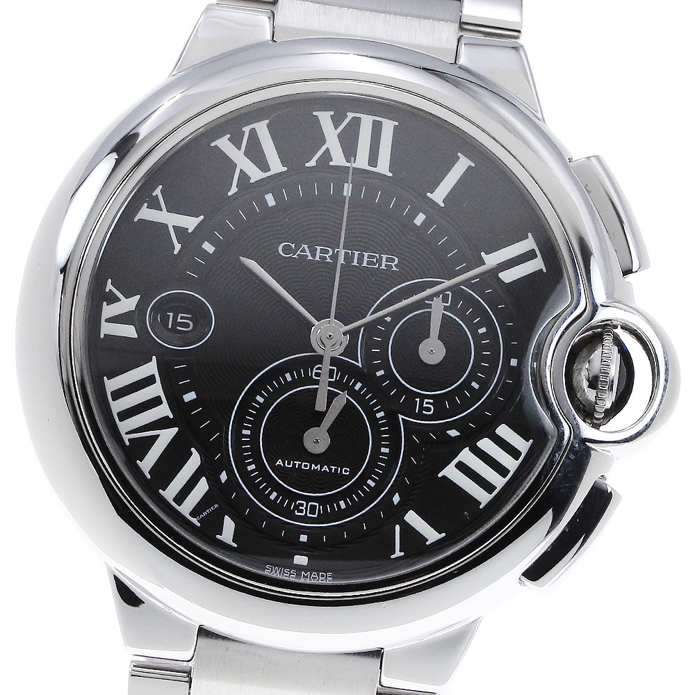 カルティエ CARTIER W6920025 バロンブルーLM クロノグラフ 自動巻き メンズ 良品 _842281【中古】