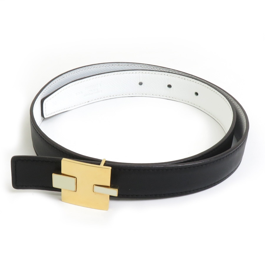 エルメス HERMES ベルト アイリーン リバーシブル ヴォースイフト/ヴォーエプソン ブラック×ホワイト レディース r10281a 27,170円