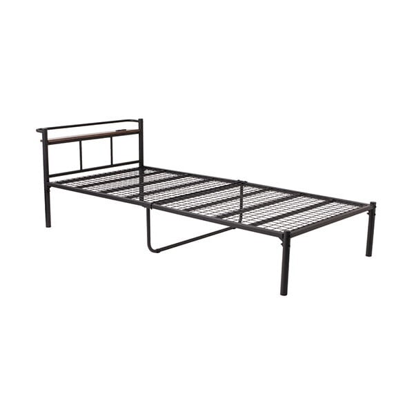 DCM F-PBB01(BK) ブラック パイプベッド棚付 シングル メーカー直送