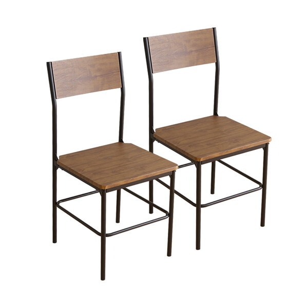 ホームテイスト ヴィンテージ背もたれ付きチェア2脚セットBRV-2C-WAL メーカー直送 7,524円