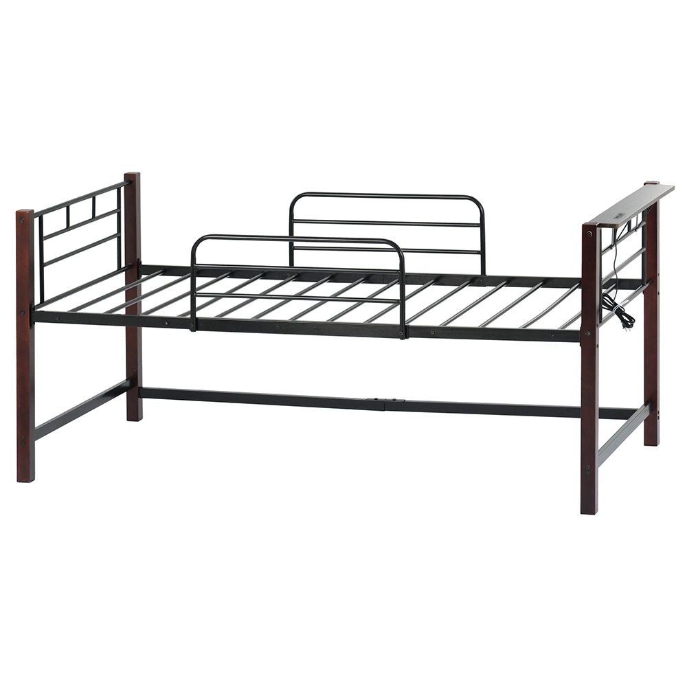 パイプベッド シングル コンセント付き 子供ベッド 子供部屋 下収納 スチール 耐震 ベッド シングルパイプベッド パイプ 金属 社員寮 学生寮 コンパクト ロフトベッド ロータイプ 高いベッド