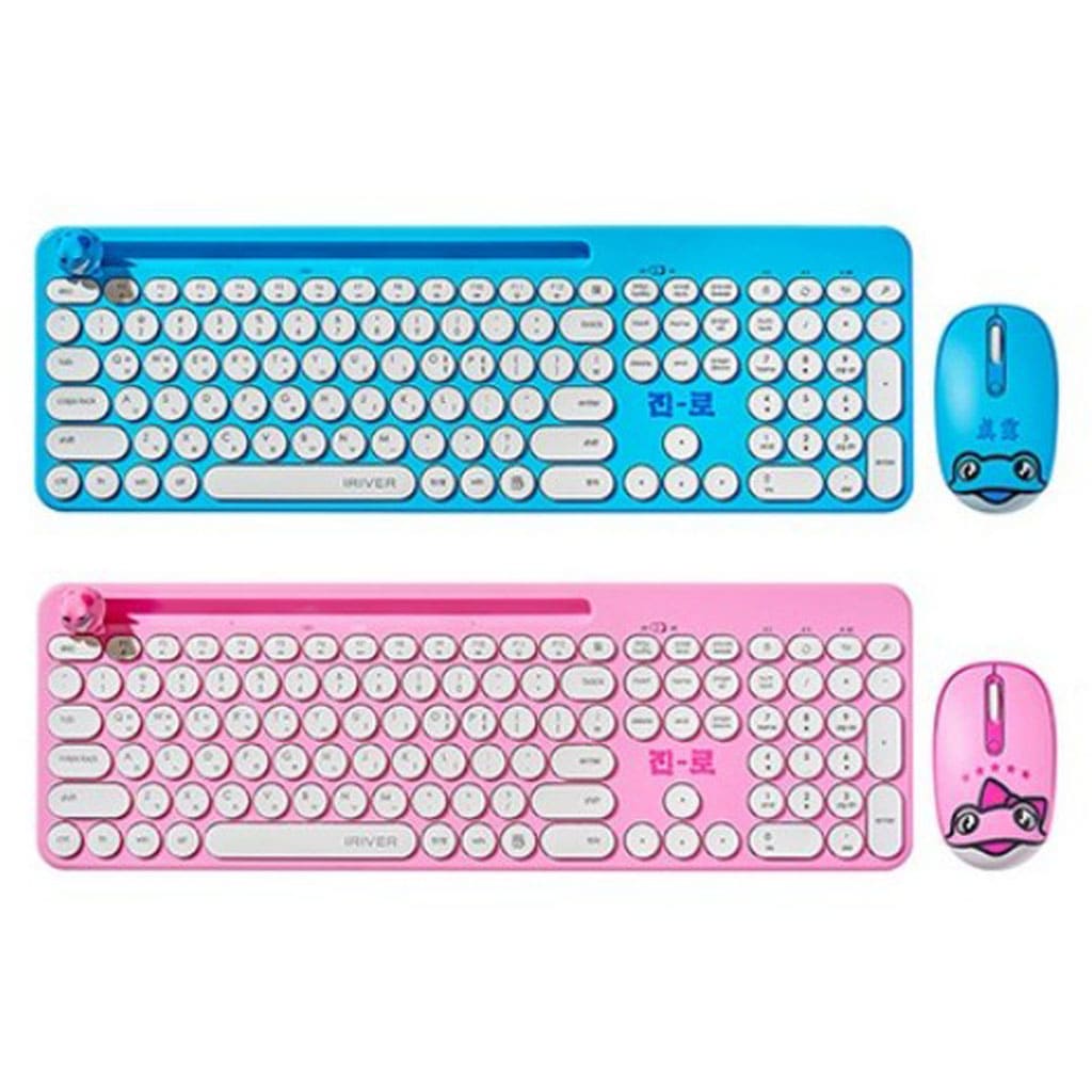 アイリバー × Jinro 限定版 無線キーボード＆マウスセット 韓国語/英語配列 サイレントマウス メンブレンキーボード キーキャップ付き 正規品 公式ライセンス