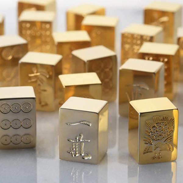 極み 金の牌 麻雀 お好きな組み合わせ14牌 アガリセット 牌14個 24金メッキ加工 インテリア プレゼント ギフト 贈答