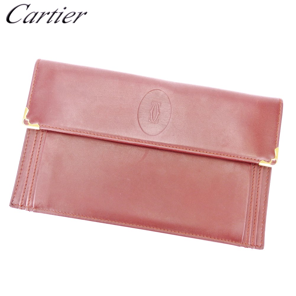 トラベルケース マルチケース ポーチ マストライン ボルドー ゴールド 中古