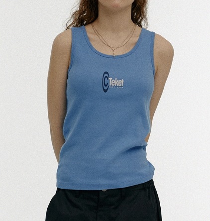 テケット Symbol Sleeveless Blue
