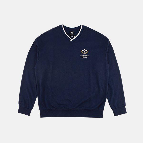 HBL メモリアル グラフィック Vネック スウェットシャツ ネイビー UP421CFSO8