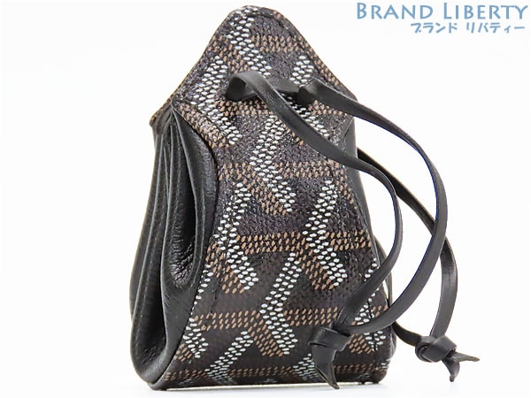 未使用ゴヤールヘリボーンブルス巾着型ポーチバッグチャームコインケースキーホルダー小物入れAPMBOURSE01