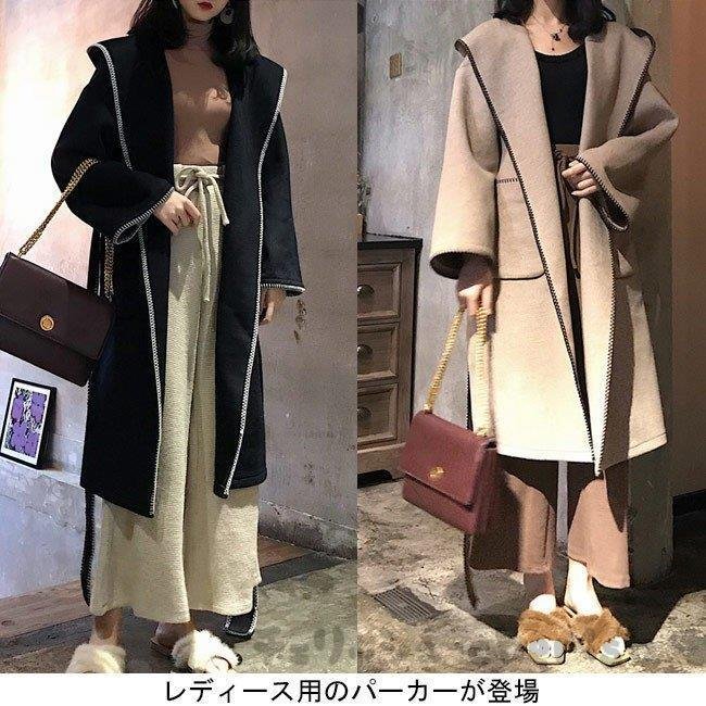 レディース パーカー エキゾチック ダッフルコート 長袖 女性用 コート フード付き アウター ステ