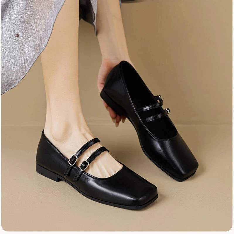 500円OFFクーポン パンプス レディース ローヒール 靴 歩きやすい 疲れない 春夏秋 通勤 軽量 通気 バレエパンプス スクエアトゥ カジュアル 柔らかい ローファー フラットパンプス バレエシ