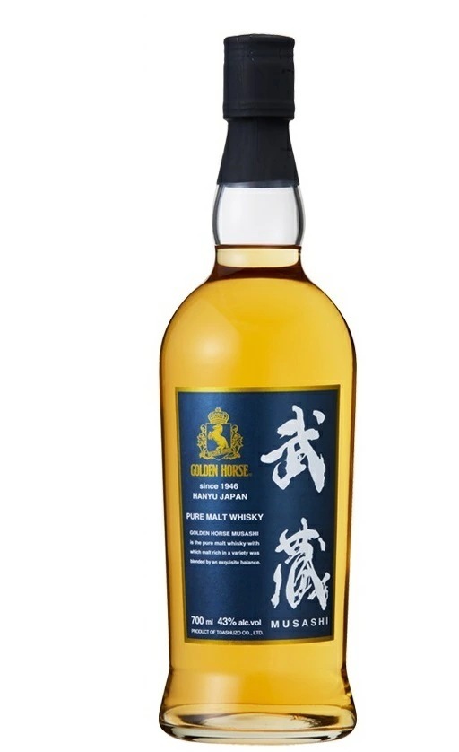 東亜酒造 ピュアモルトウイスキー ゴールデンホース 武蔵 43度 700ml 1本【ご注文は12本まで一個口配送可能】