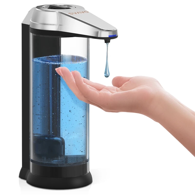 SVAVO 自動ソープディスペンサー タッチレス液体投与量調整可能なカウンタートップソープディスペンサー壁浴室キッチン用