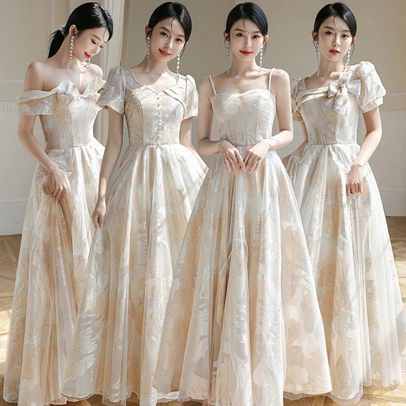 司会パーティードレス一 パーティードレス 成人式 ブライズメイド服母の日 人気 花嫁 高級感 結婚式ドレス /韓国ファッション/ロングワンピース 誕生日 気質