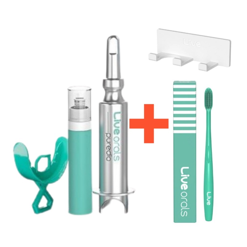 [10gx2つ + 歯ブラシ+ 美白剤スタンド] 本来の白さを取り戻すやさしいケア 歯の美白剤