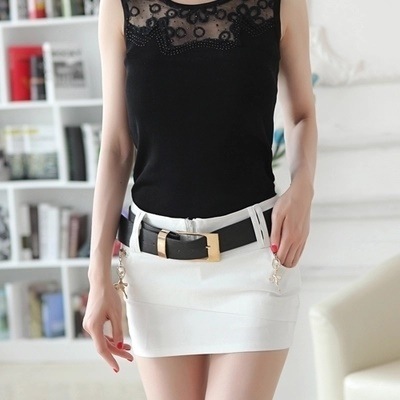 3154.ミニ丈 セクシーなタイトスカート（バレリーナ ホワイト）2019 春夏 ミニスカ 無地