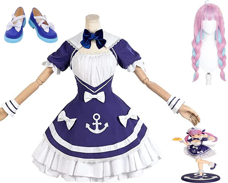 大人気バーチャル YouTuber Vtuber 湊あくあ みなとあくあ メイド服 コスプレ衣装 コスチューム ハロウィン プレゼント 贈り物