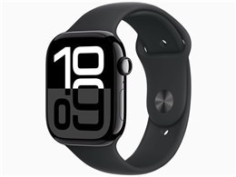 他サイト： Apple Watch Series 10 GPSモデル 46mm MWWQ3J/A [ジェットブラック・ブラックスポーツバンド M/L]の商品画像