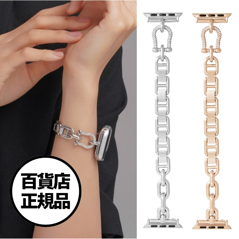 【LLOYD】Apple Watch メタル チェーン ベルト 38/40/41mm 互換サイズ／ラブポエム メタルストラップ 2種 シルバー ローズゴールド韓国百貨店正規品