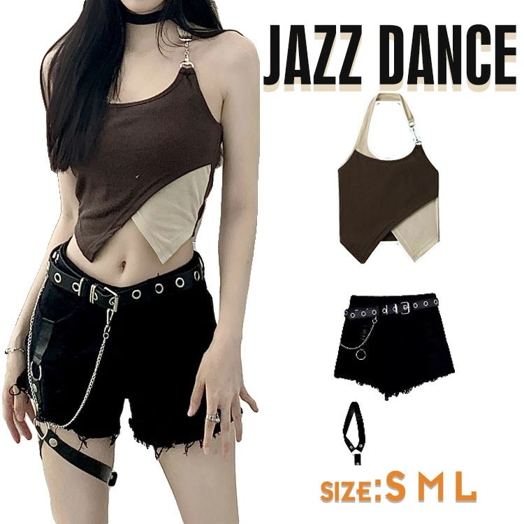 【即納】衣装 大人 ダンス衣装 セットアップ レディース 韓国 アイドル 衣装 かっこいい へそ出し ビスチェ ショートパンツ ヒップホップ ダンス衣装 大人 ジャズダンス 女の子 セクシー 衣装 韓