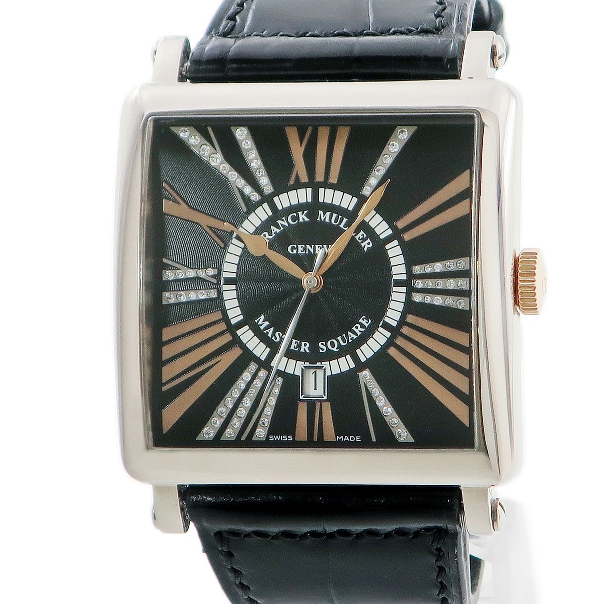 マスタースクエア 6000KSCDTR REL CD 自動巻き メンズ OH済 K18WG×PG無垢 純正ダイヤ 限定 3年保証