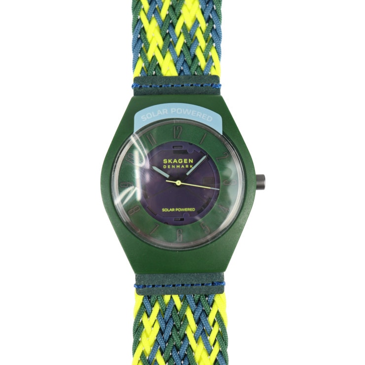 新品未使用展示品 SKAGEN スカーゲン 腕時計 SKW6881 SAMSØシリーズ tide ocean material（海洋プラスチック) グリーン イエロー ブルー 三針 クォーツ 本物保証