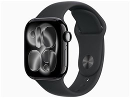 Apple Watch Series 11 GPSモデル 42mm MEQU4J/A [ジェットブラック・ブラックスポーツバンド M/L]