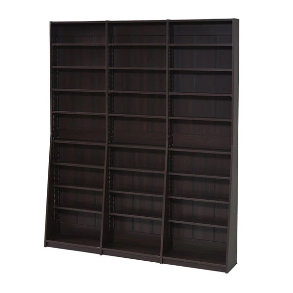 本棚 書棚 幅150cm 1cmピッチ 漫画本 文庫本 FRM-0011-DB ダークブラウン