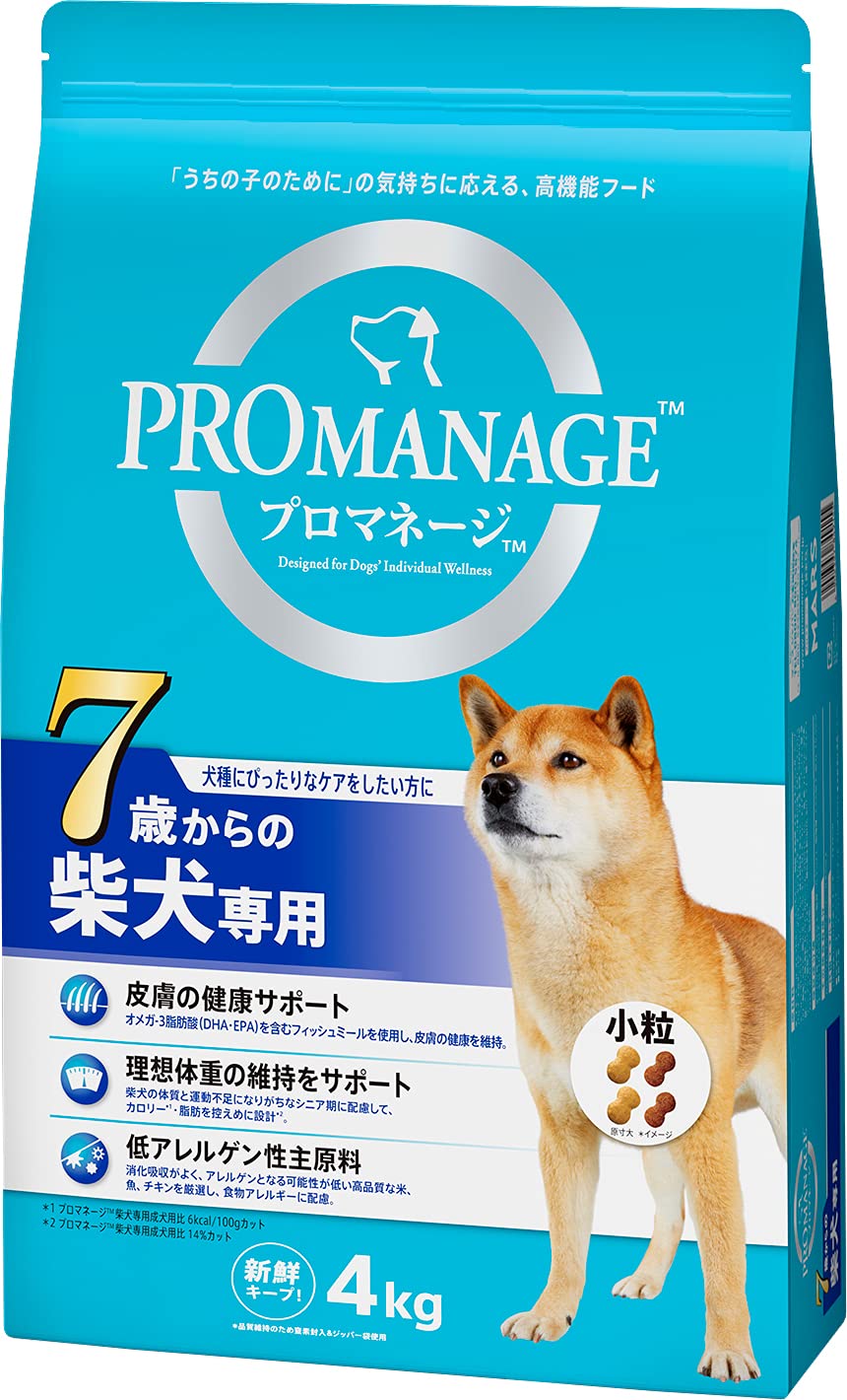 プロマネージ ドッグフード 7歳からの柴犬専用 シニア犬用 4kg×3個 (ケース販売)