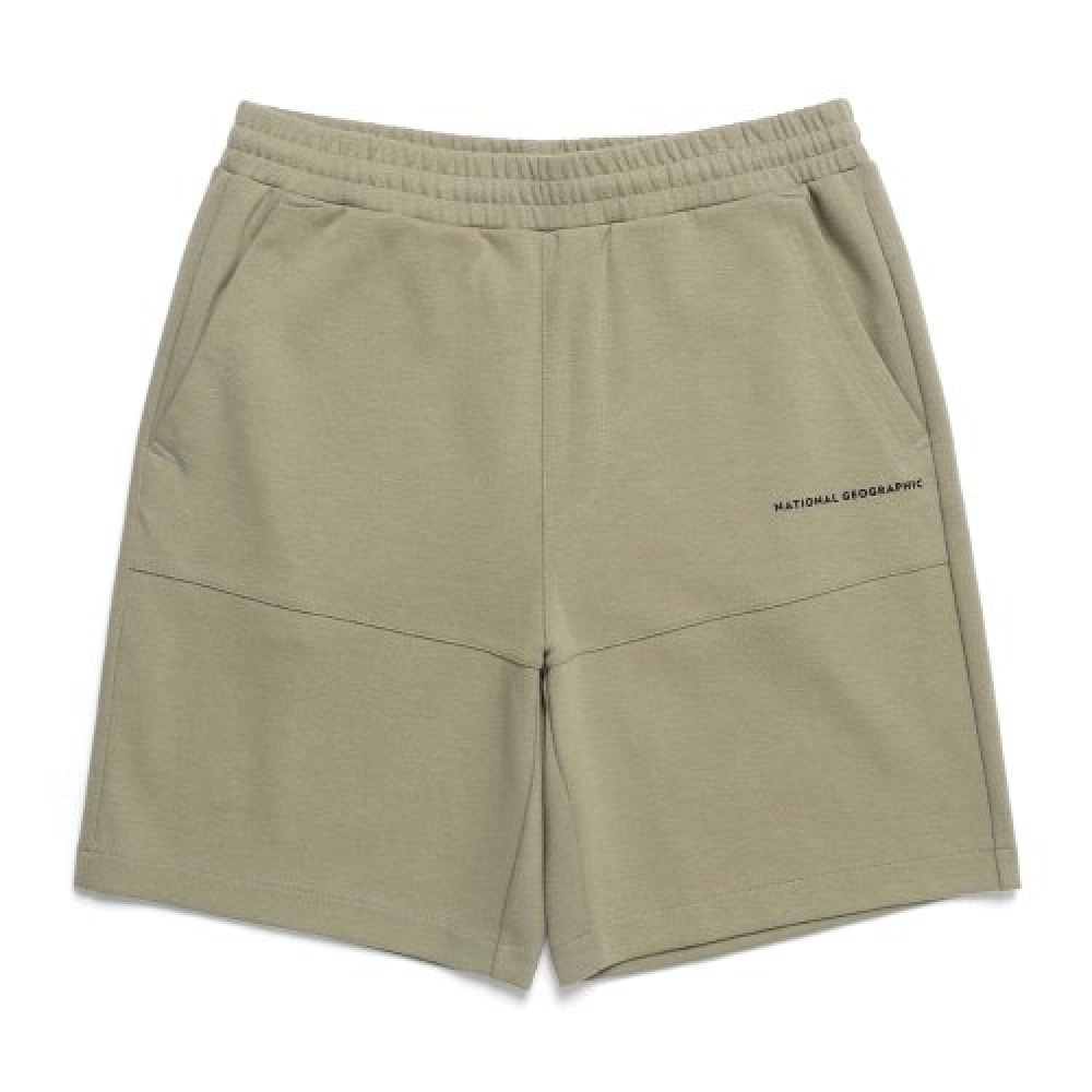 ナショナルジオグラフィック (ナショナルジオグラフィック) N242UHP905 セミオーバーフィット着心地良いハーフパンツリチェンカーキ