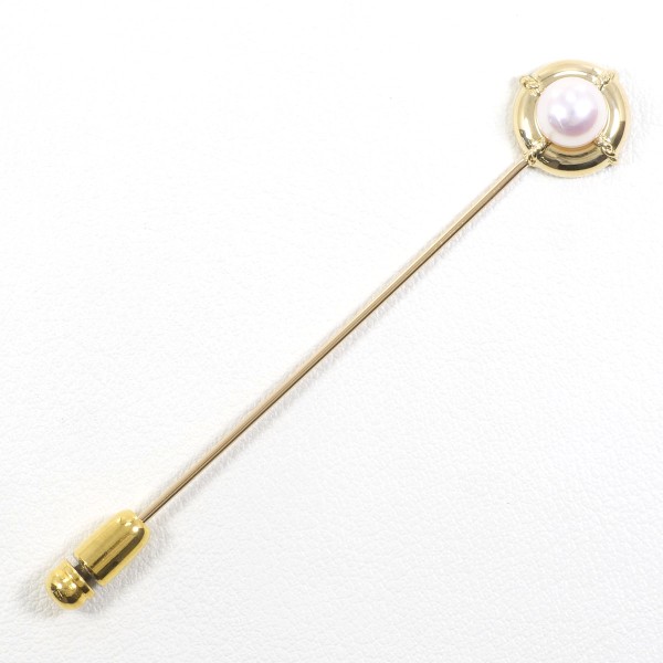 ミキモト K18YG 合金 ブローチ パール(真珠) 総重量約3.8g ジュエリー 中古