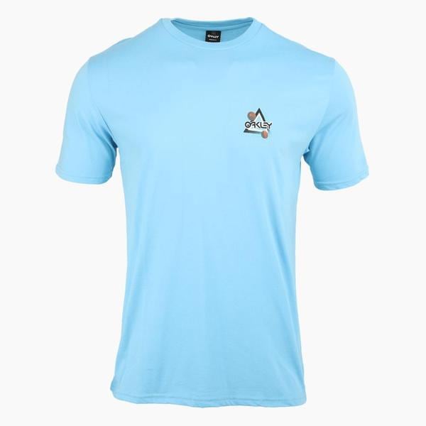 メンズ半袖Tシャツ 空色 学生ベーシックTシャツ 大学生ルック ナチュラルルック サマールック デイリールック フィット感の良いベーシックTシャツ スリムに見える
