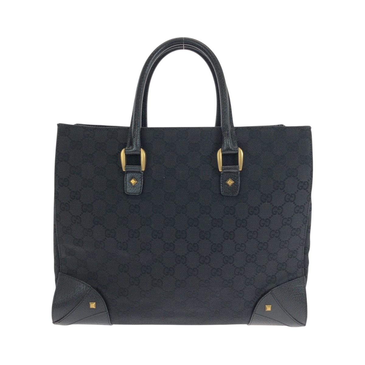 美品 ブラック 黒 ゴールド金具 GGキャンバス 120897 トートバッグ ショルダーバッグ レディース 503556