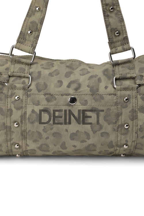 【DEINET】 LOGO LEOPARD DUFFLE MINI BAG IN KHAKI ショルダーバッグ 正規品