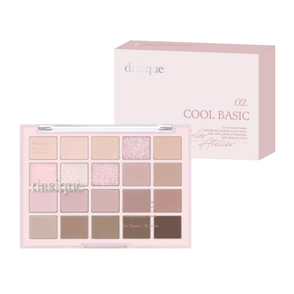 「公式」 デイジーク Mood Shadow Palette ムードシャドウパレット 20色パレット/アイシャドウパレット (#02 Cool Basic)