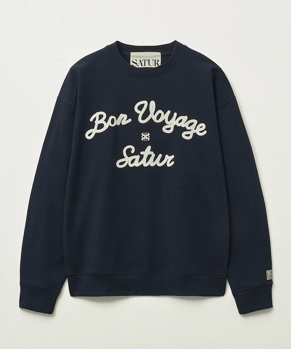 【SATUR】★ボンボヤージュスウェット★ Qoo10 SATUR BON VOYAGE SWEAT ロゴ