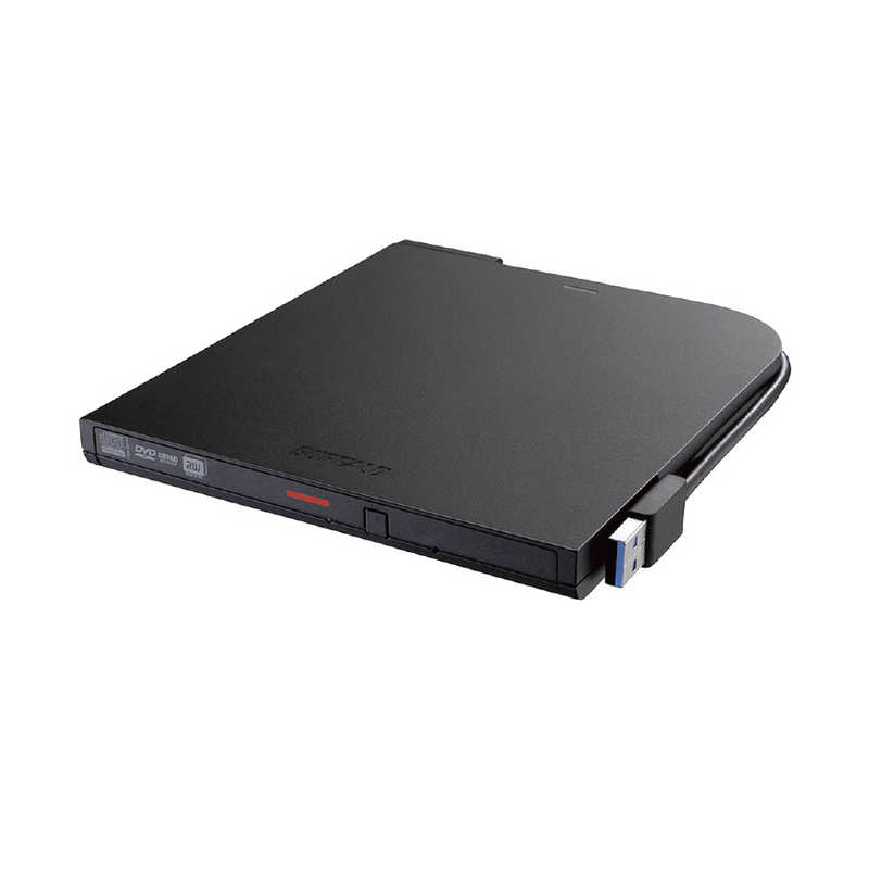 BUFFALO　USB3.2(Gen1)ポータブルDVD TypeC 再生書込ソフト ブラック[USB-A/USB-C]　DVSM-PTC8U3-BKB