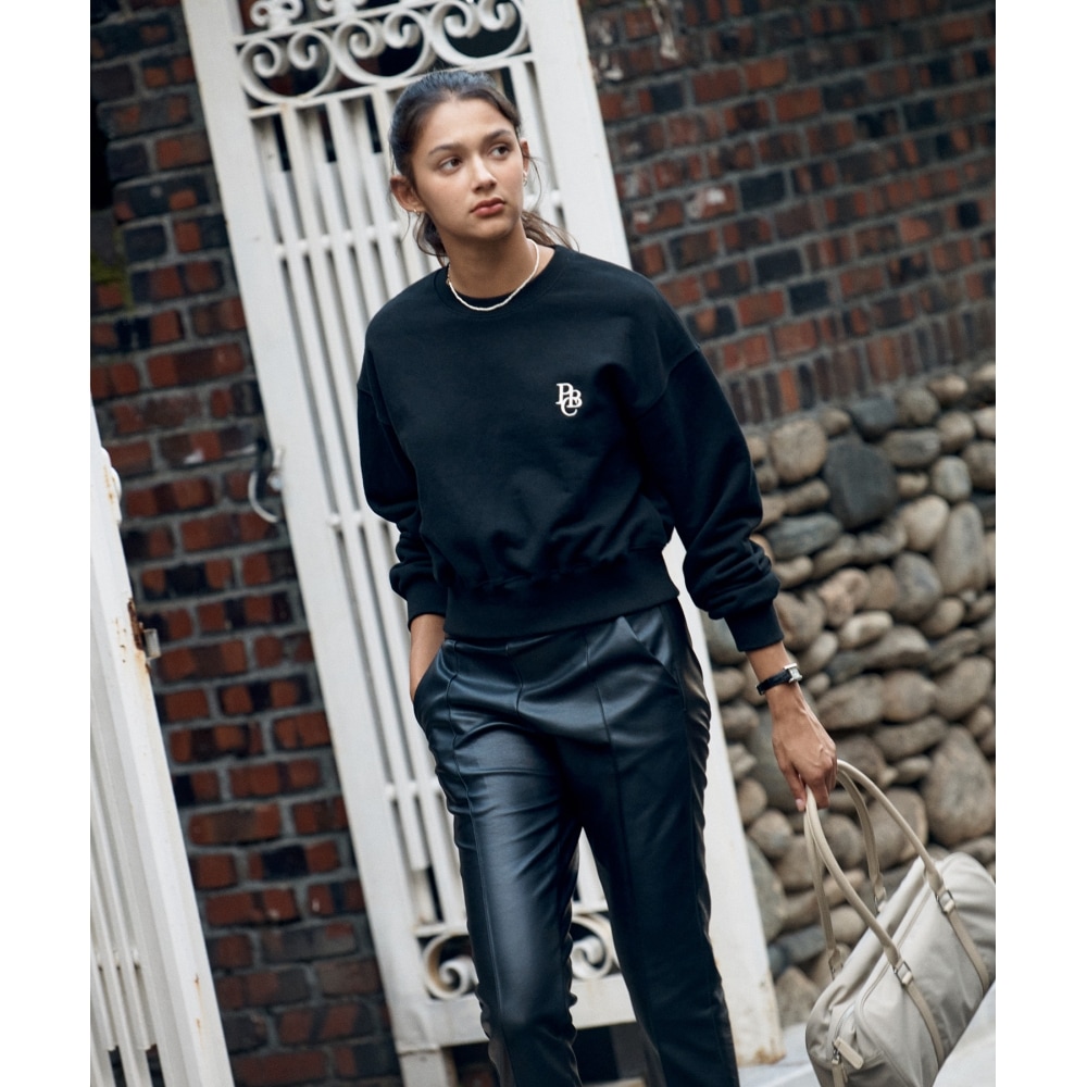 PAPERBOY ウーマンズ PBC スウェットシャツ 2type-ブラック