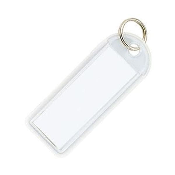 （まとめ）コクヨ ソフトキーホルダー型名札カード寸法42×17mm 白 ナフ-225W 1セット（50個）(×5セット)