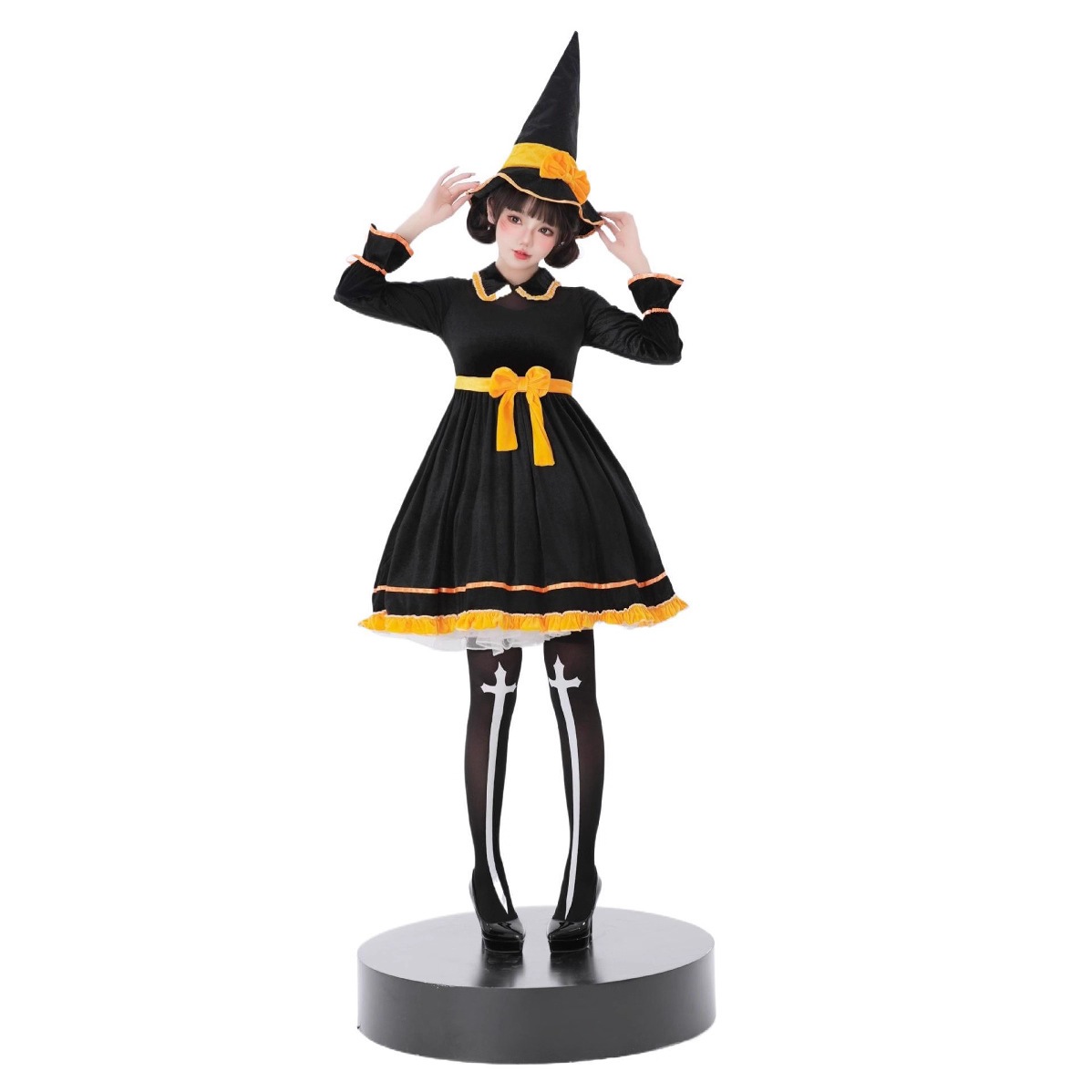 ハロウィンコスチューム日本のカボチャスカート魔女コスチュームカーニバル仮装コスパフォーマンスコスチューム魔女ドレス