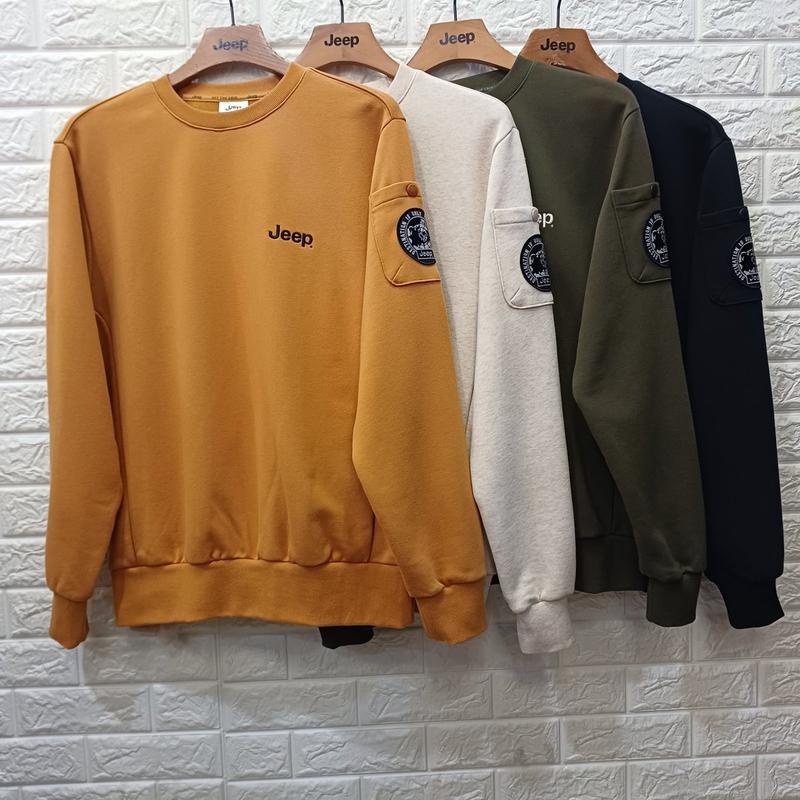 （ユニ）スモール袖ポケットマンツーマン長袖TシャツJQ3TSU817_BP
