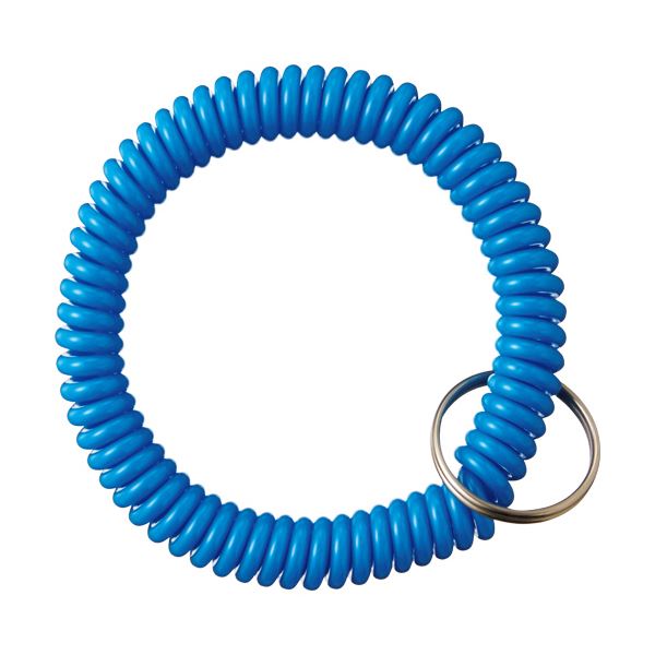 (まとめ) ティティメディカル キーリング 青1個 (×30セット)